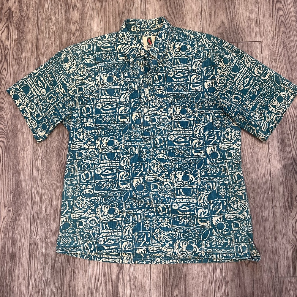 Tori Richard Pullover 3 Button Shirt Size M Aloha Hawaiian